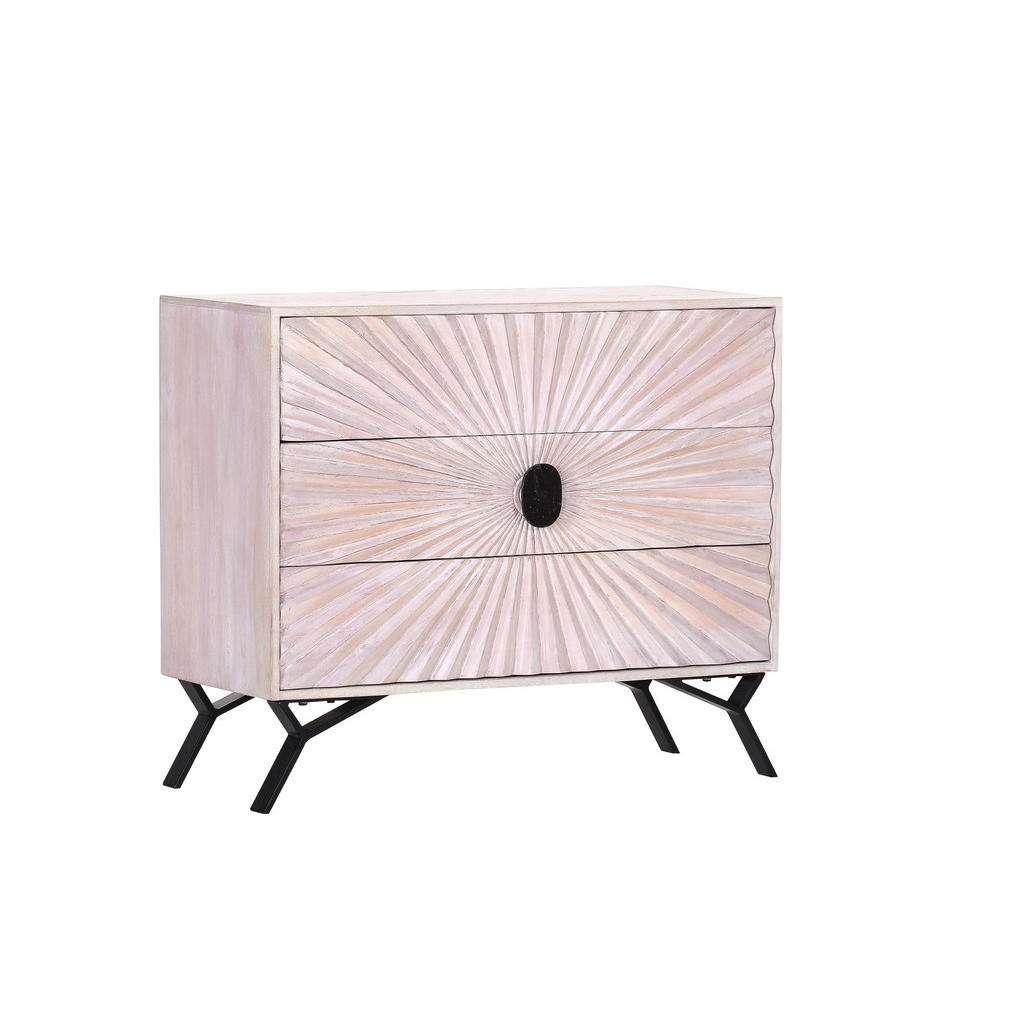 Landscape KOMMODE Mangoholz massiv Weiß