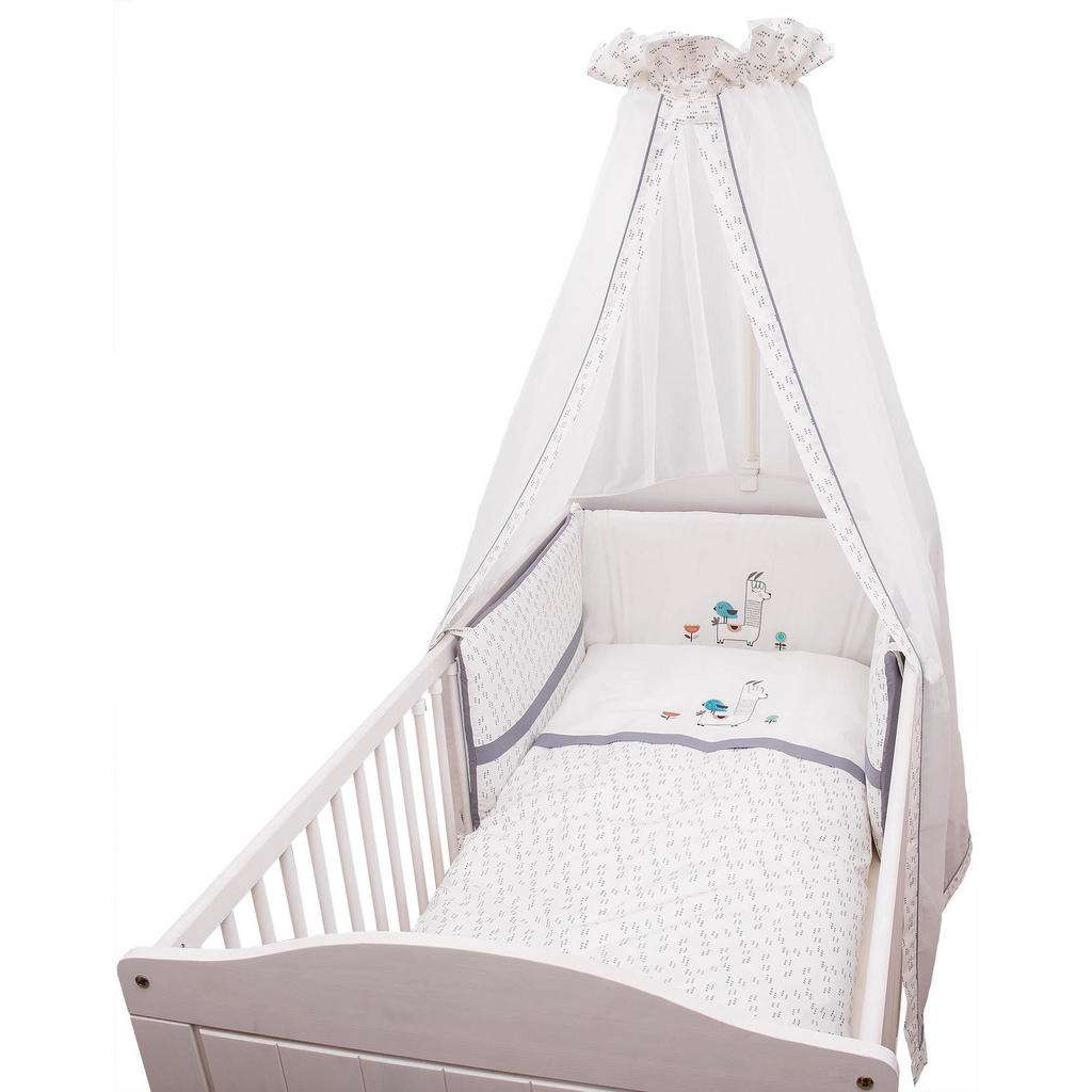 Bebe's Collection GITTERBETTSET Lama Grau