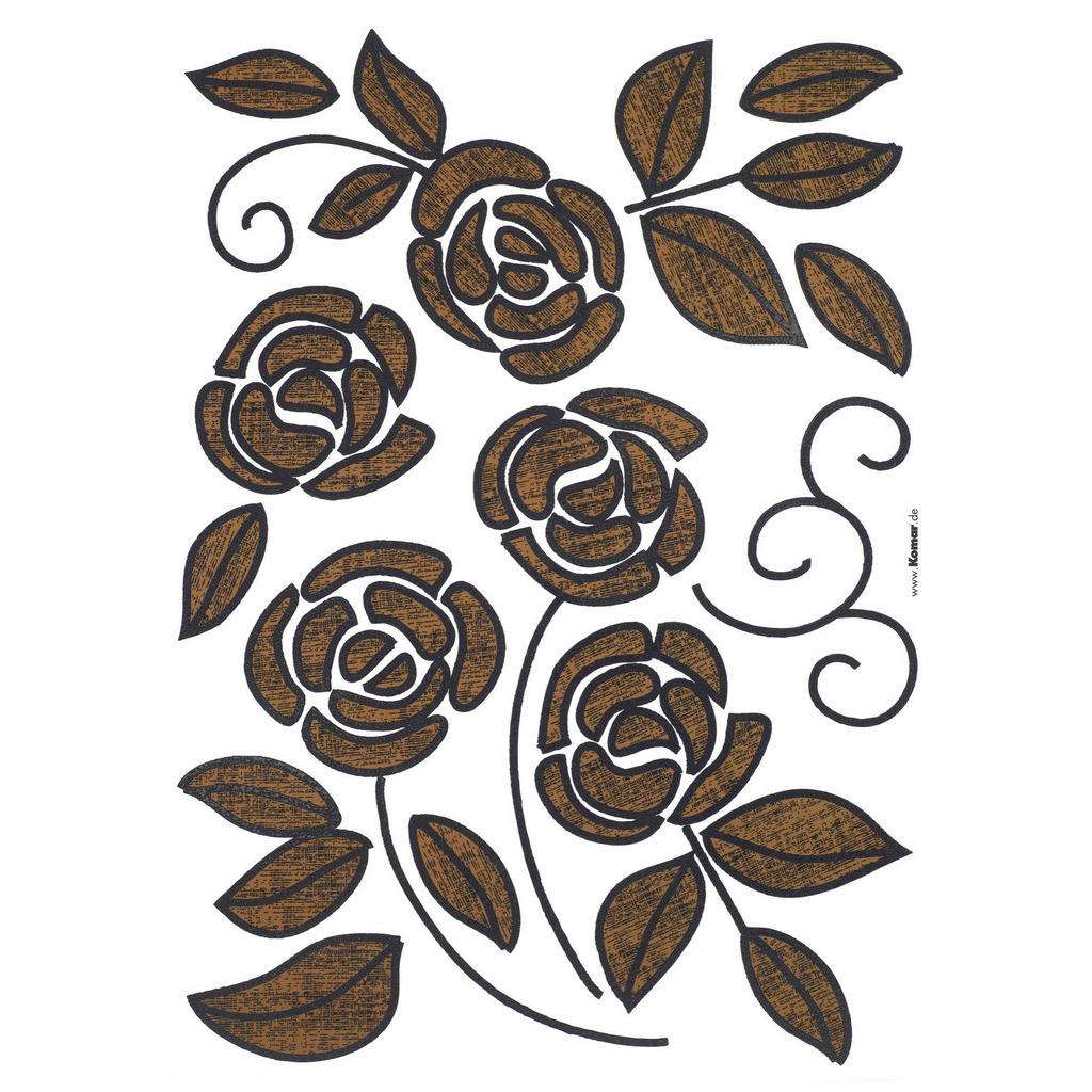XXXL Blumen DEKOSTICKER, Weiß