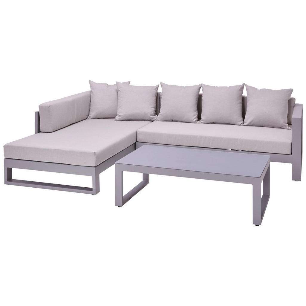 Amatio LOUNGEGARNITUR Grau Aluminium