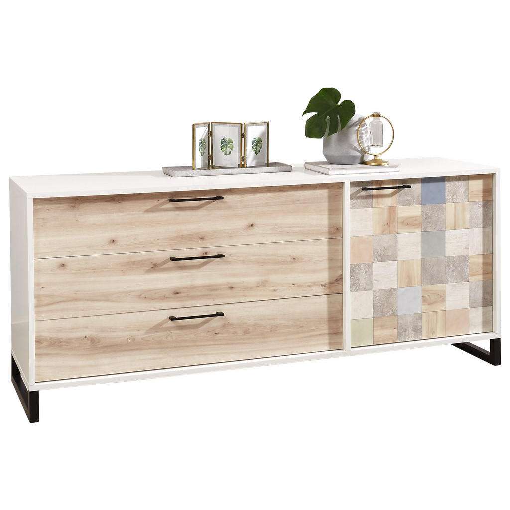 Landscape KOMMODE Melamin Weiß, Braun