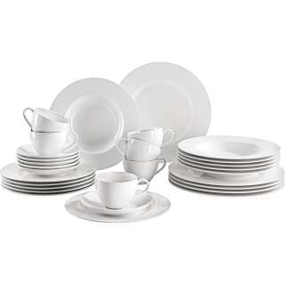 Villeroy & Boch Fine China V&B Kombiservice 30-teilig, Weiß