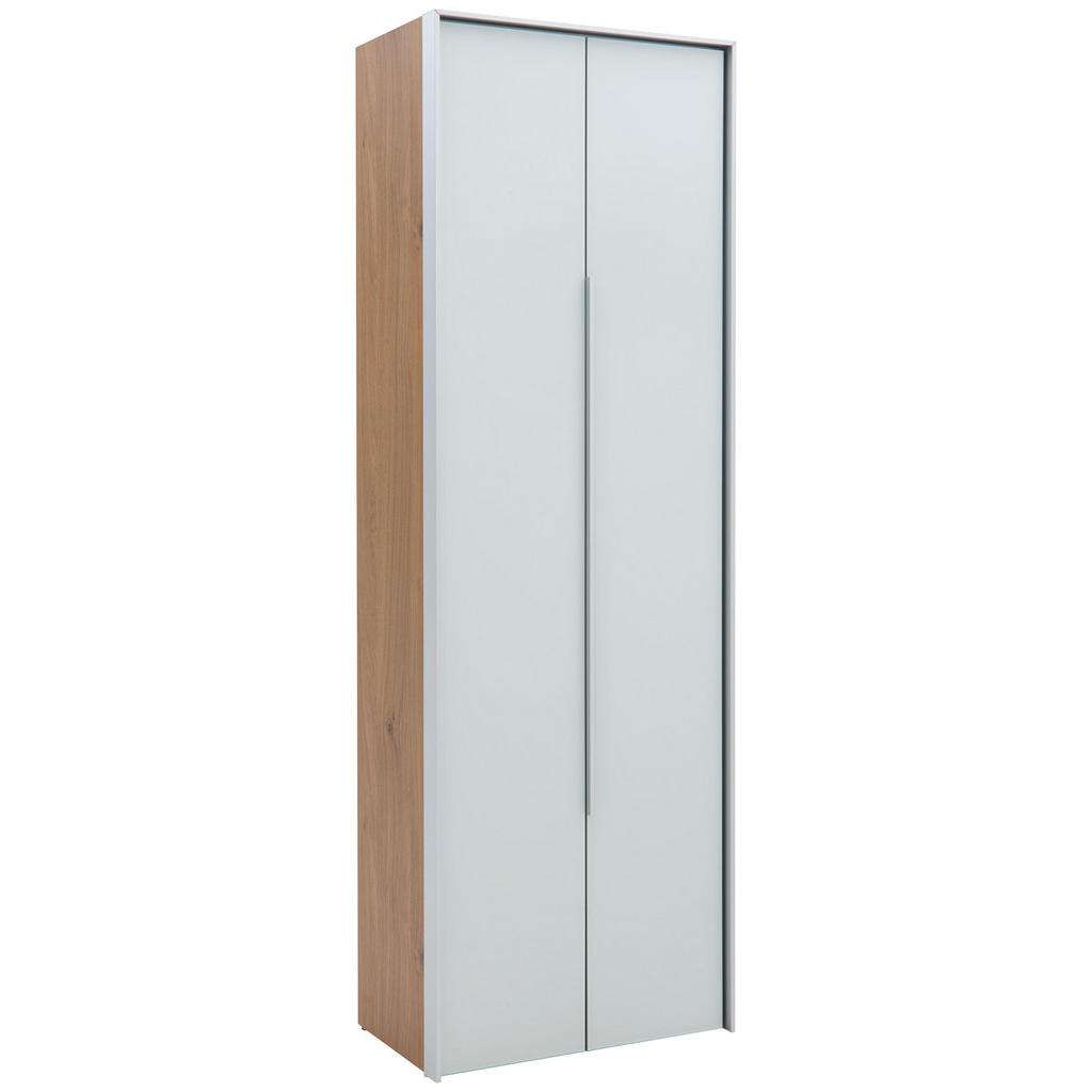 Dieter Knoll GARDEROBENSCHRANK Weiß, Braun, Silber