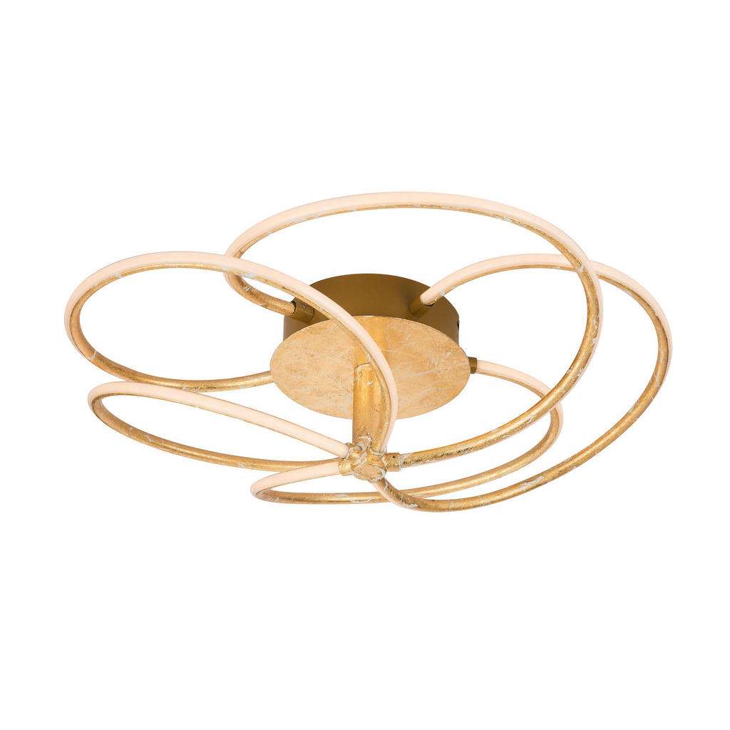 XXXL LED-DECKENLEUCHTE, Weiß, Gold