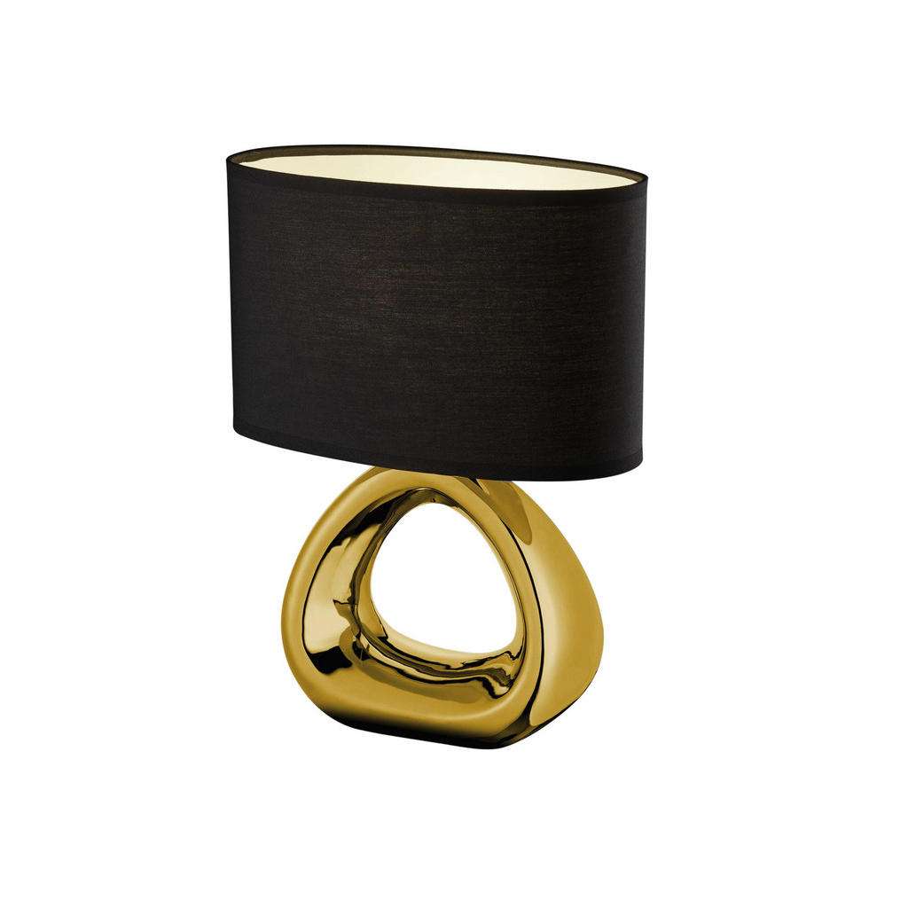 XXXL TISCHLEUCHTE, Schwarz, Gold