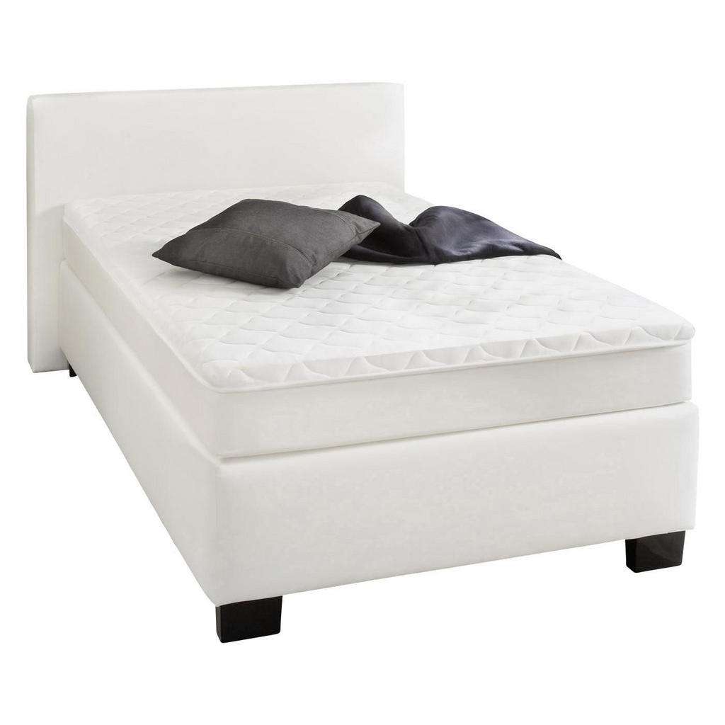Carryhome BOXSPRINGBETT 120/200 cm INKL., Weiß