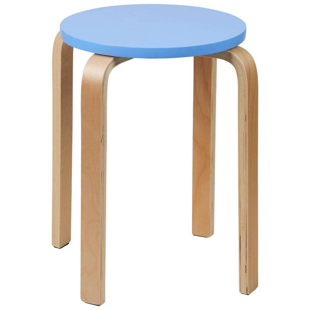 Carryhome HOCKER Birke, Pappel furniert, Sperrholz Mehrfarbig