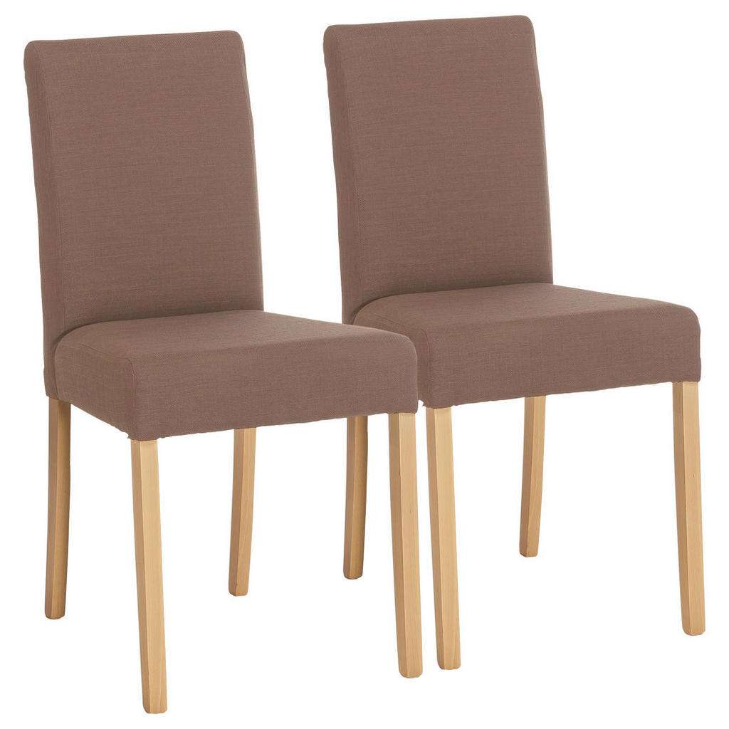 Cantus STUHL-SET Flachgewebe Buche massiv Braun, Braun