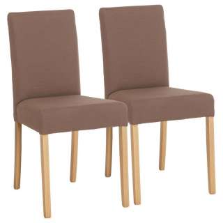 Cantus STUHL-SET Flachgewebe Buche massiv Braun, Braun