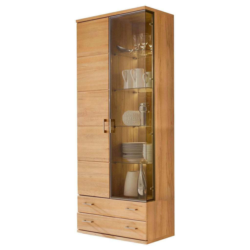 Cantus VITRINE Kernbuche massiv Braun