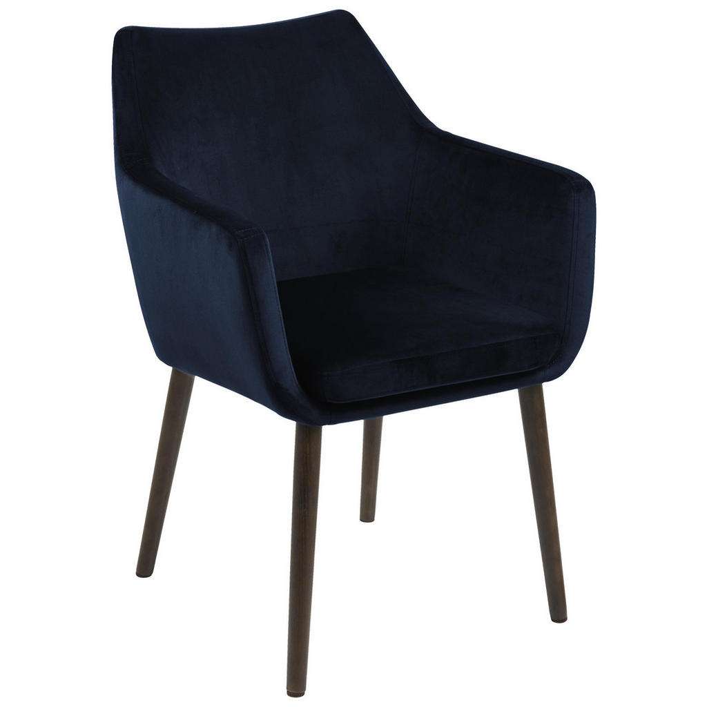Ambia Home ARMLEHNSTUHL Samt Blau