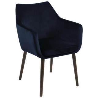 Ambia Home ARMLEHNSTUHL Samt Blau