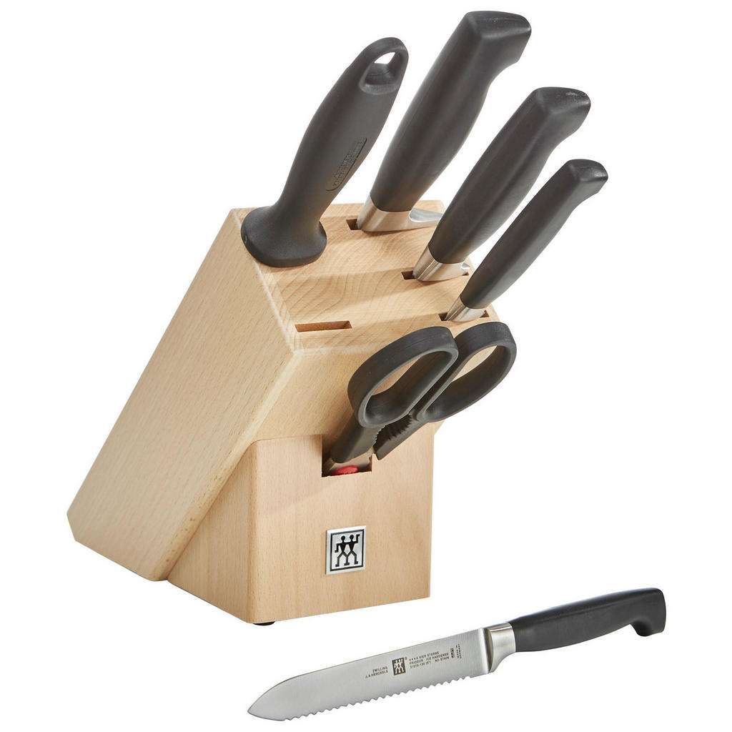 Zwilling MESSERBLOCK Stahl 7-teilig, Mehrfarbig, Schwarz