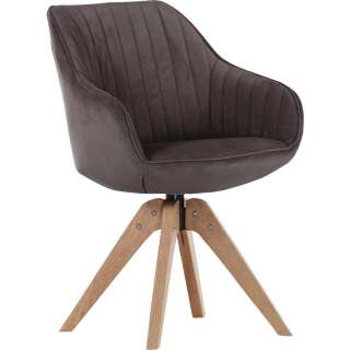 Hom`in STUHL Velours Braun
