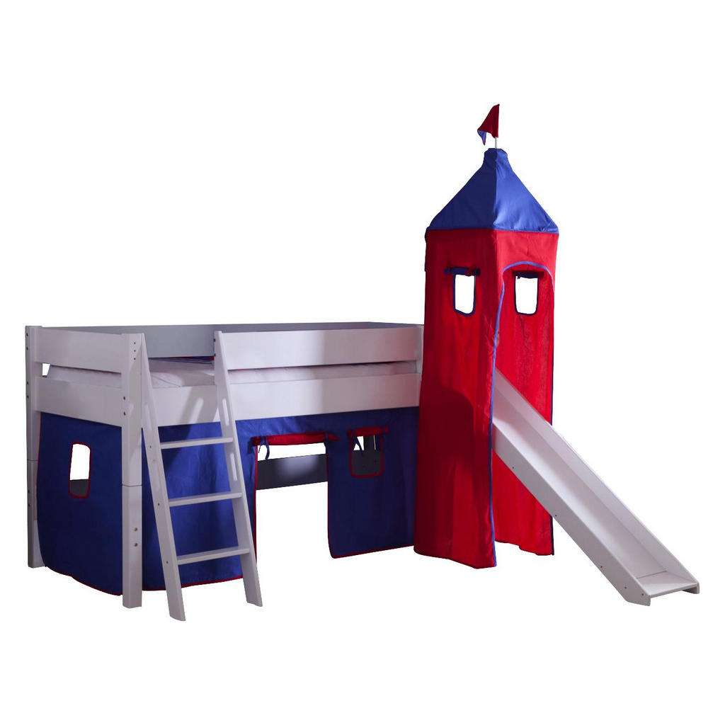 XXXL SPIELBETT Buche massiv 90/200 cm Rot