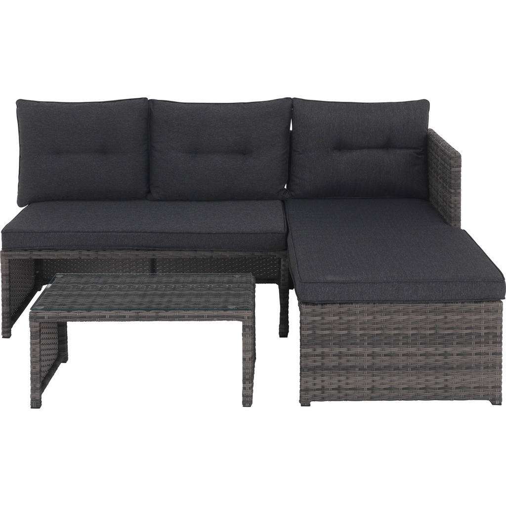 Xora LOUNGEGARNITUR Grau Aluminium