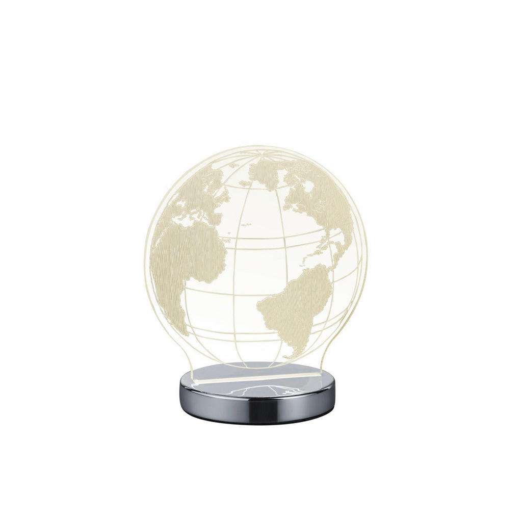 XXXL LED-TISCHLEUCHTE, Weiß, Silber