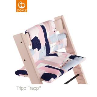 Stokke Tripp Trapp Sitzkissen Paint brush OCS, Weiß, Rosa, Blau, Rosa