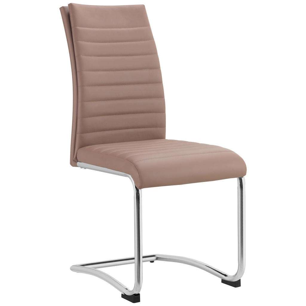 Carryhome SCHWINGSTUHL Lederlook Silber, Braun