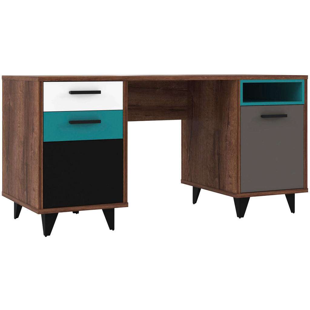 Carryhome SCHREIBTISCH Mehrfarbig, Braun