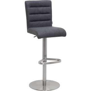 Novel BARHOCKER Lederlook Schwarz, Silber