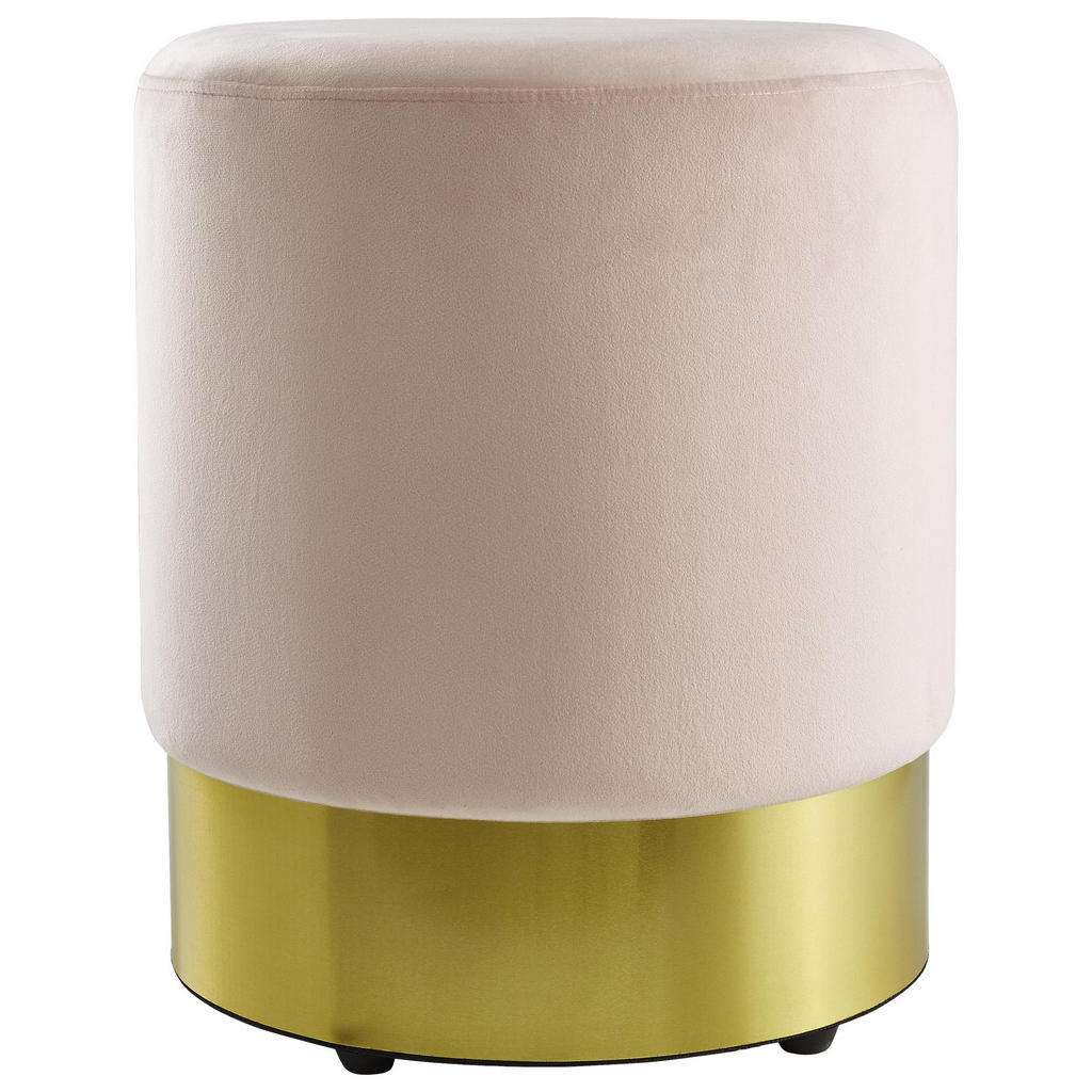 Ambia Home HOCKER Samt Rosa, Gold