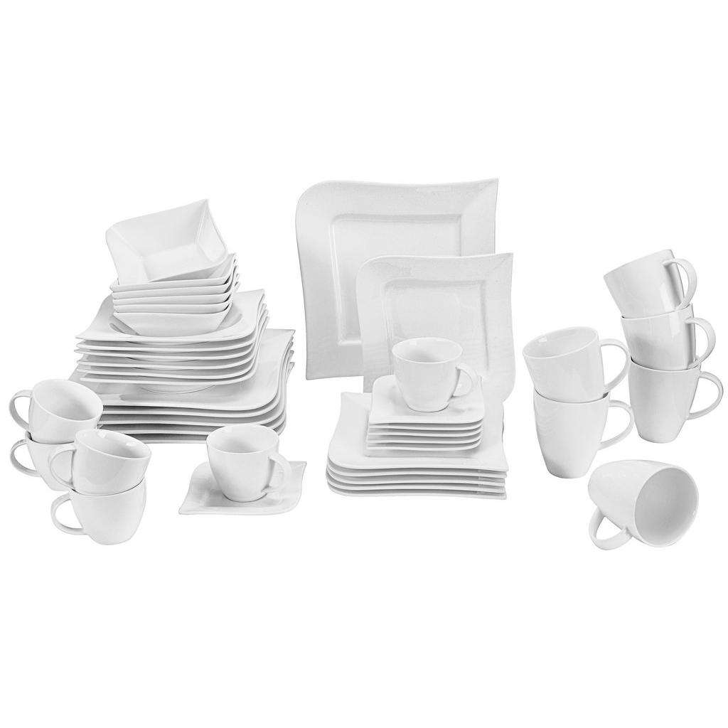 Ritzenhoff Breker Porzellan KOMBISERVICE 42-teilig, Weiß