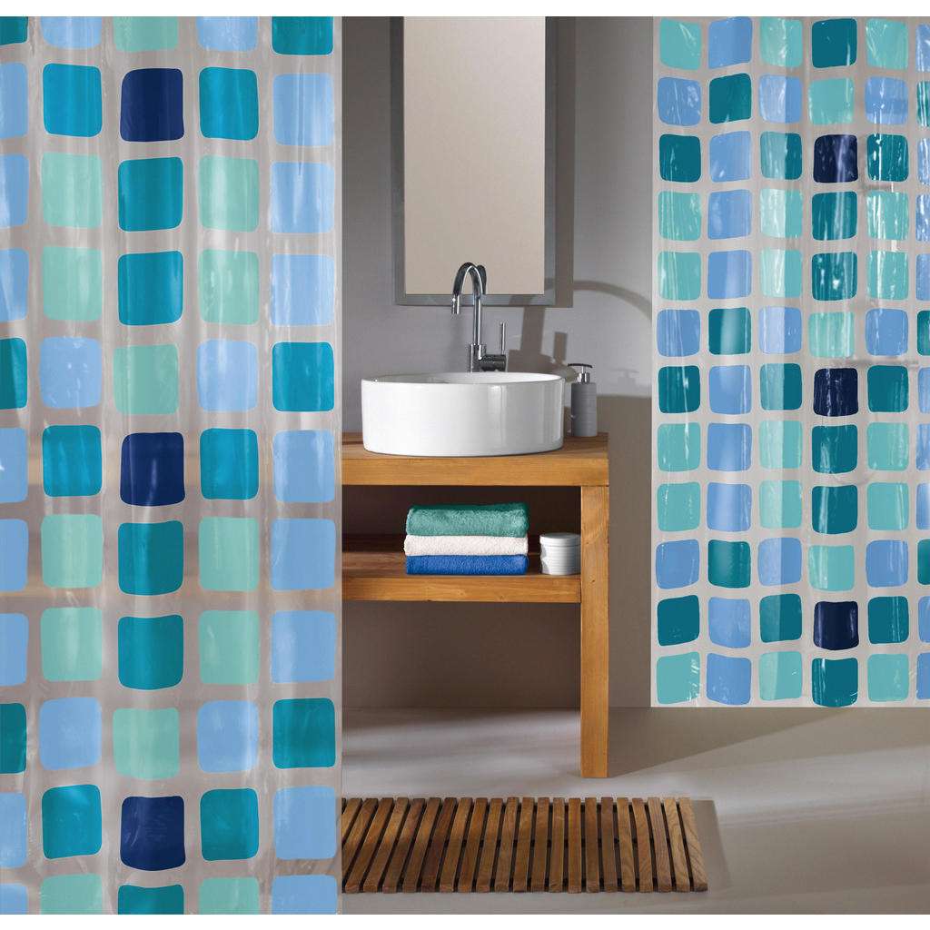 Kleine Wolke DUSCHVORHANG Blau