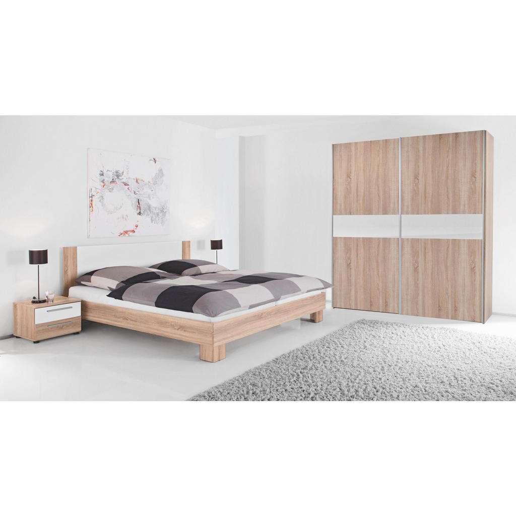 Carryhome SCHLAFZIMMER 180/200 cm, Weiß, Beige