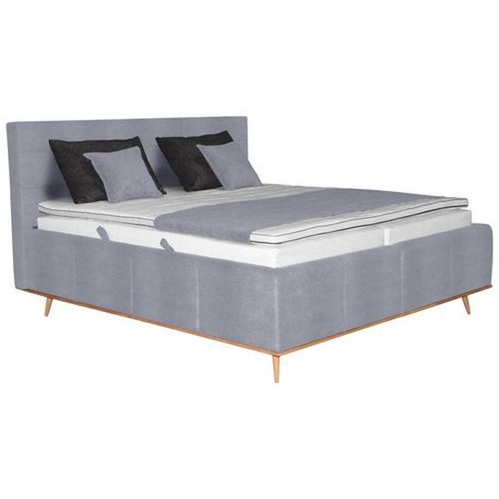 Carryhome POLSTERBETT Mikrofaser 160/200 cm, Grau