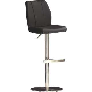 Novel BARHOCKER Echtleder Schwarz, Silber