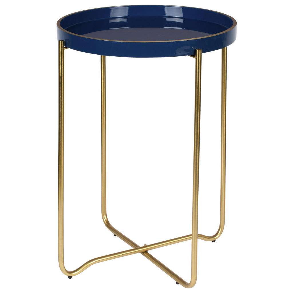 XXXL BEISTELLTISCH rund Blau