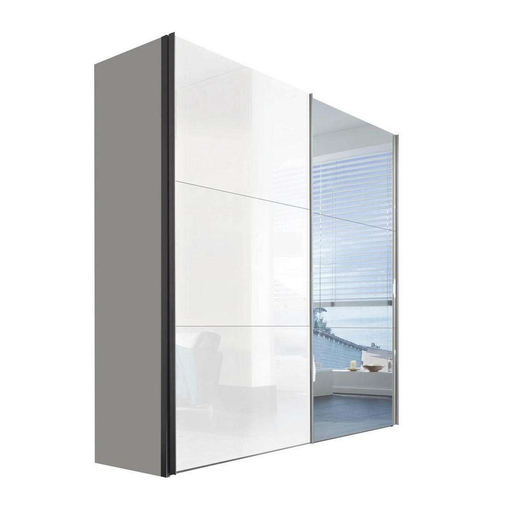 Hom`in SCHWEBETÜRENSCHRANK 2-türig Weiß