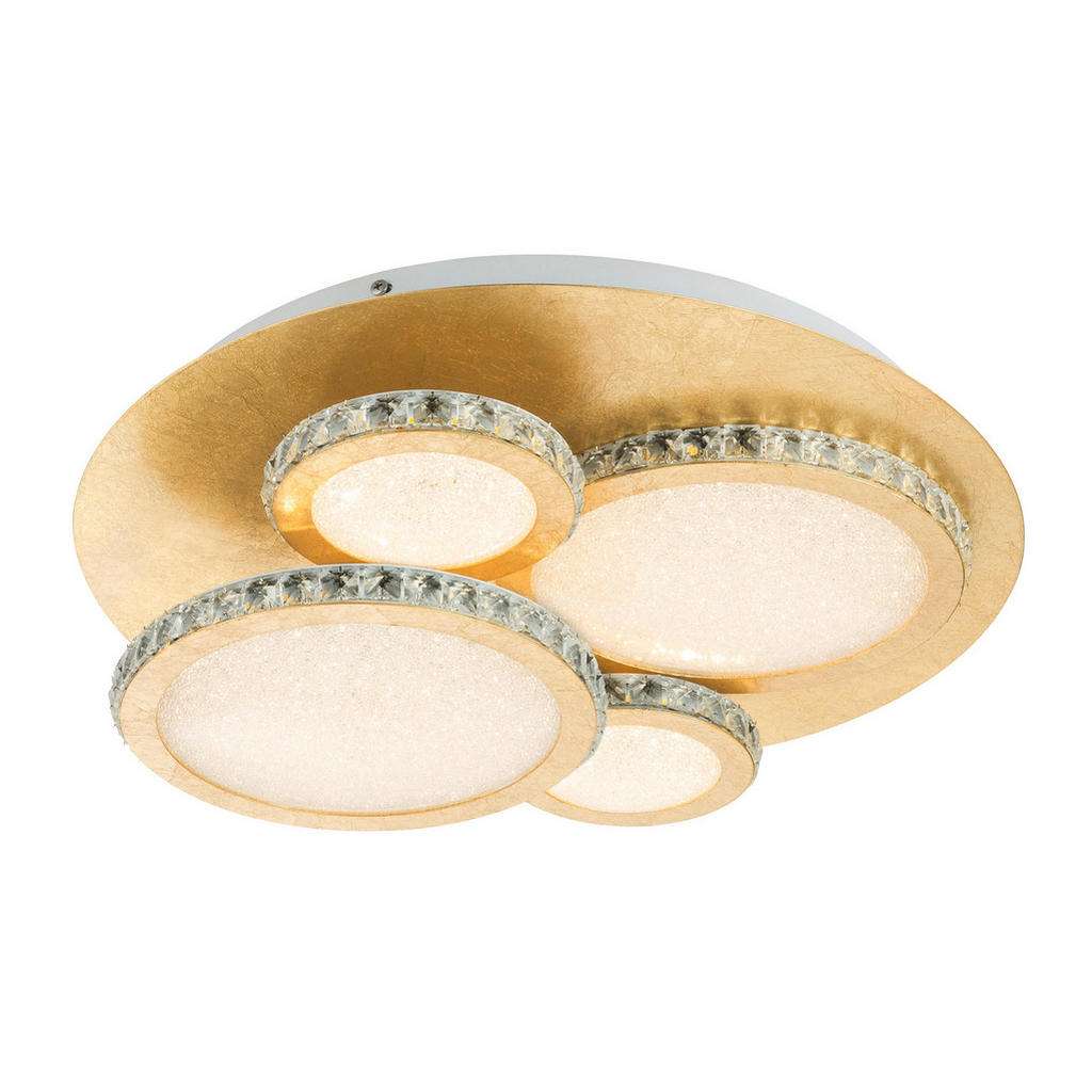 XXXL LED-DECKENLEUCHTE, Weiß, Gold