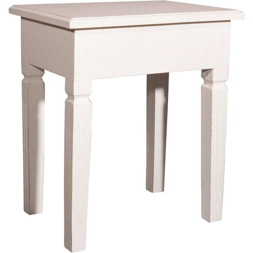 XXXL HOCKER Paulownia Weiß