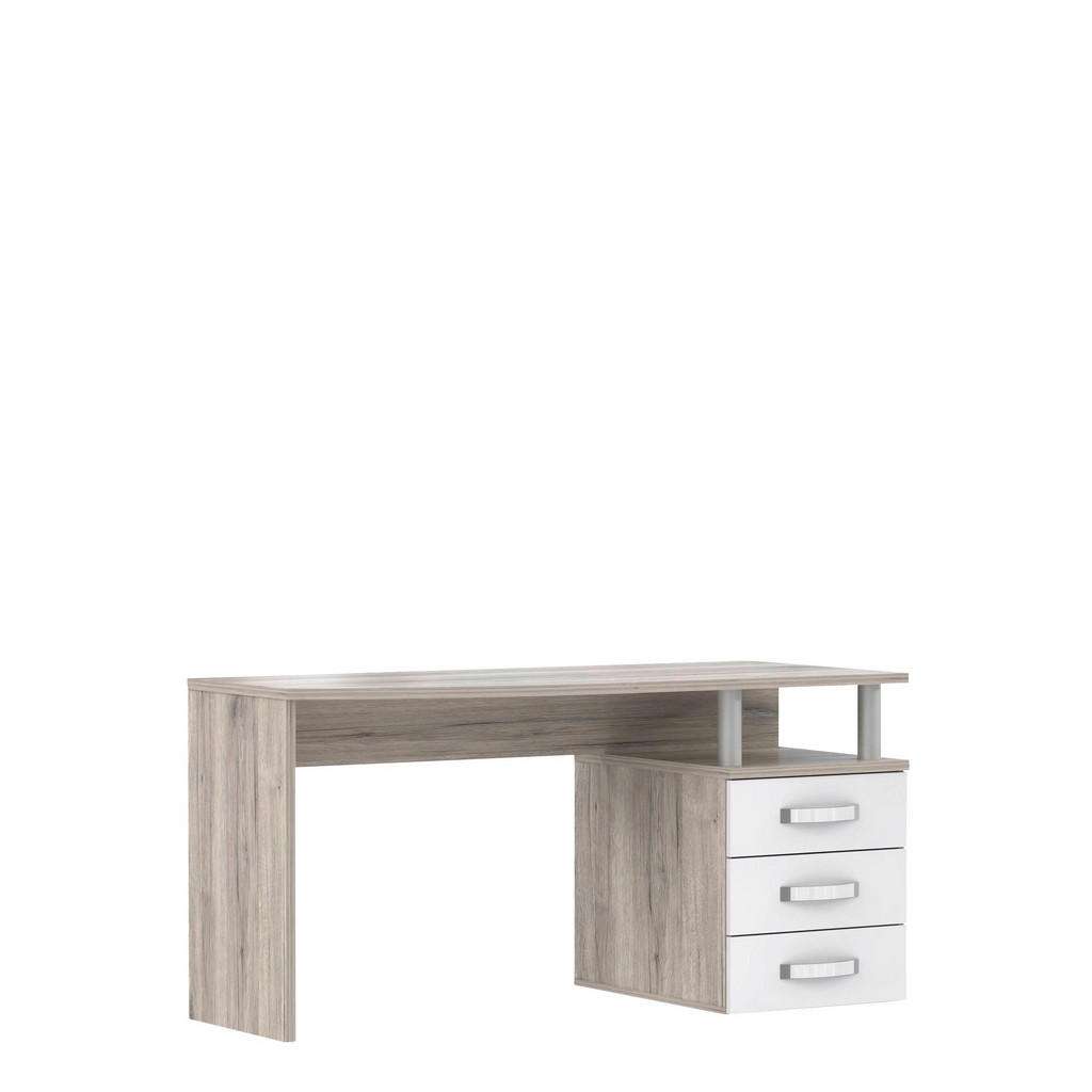 Carryhome SCHREIBTISCH Weiß, Braun