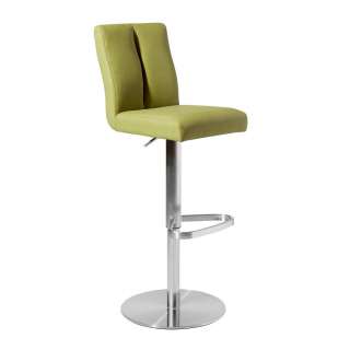 Novel BARHOCKER Lederlook Grün, Silber