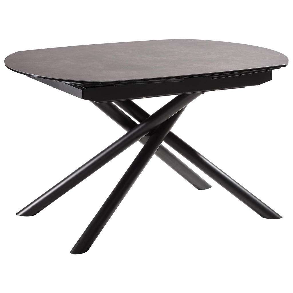 Novel ESSTISCH oval Grau, Schwarz