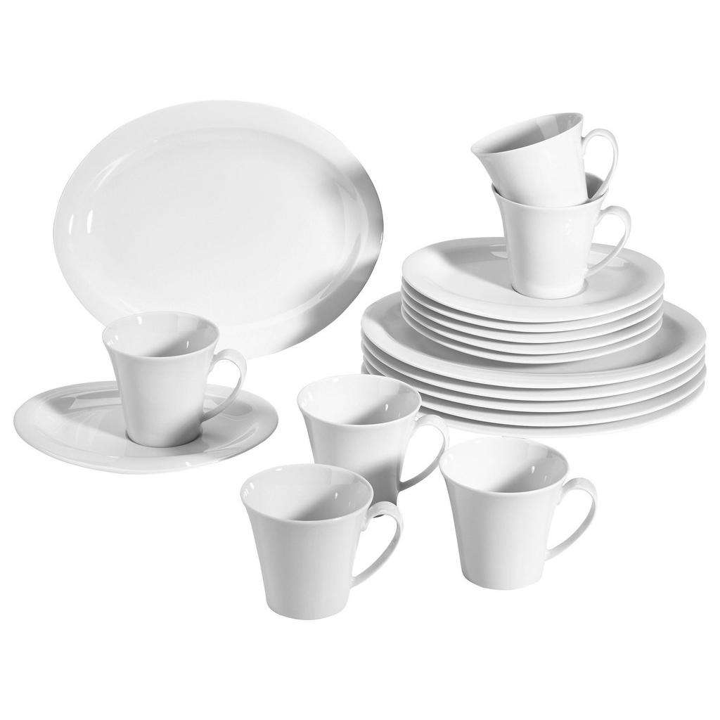 Seltmann Weiden Porzellan KAFFEESERVICE 18-teilig, Weiß