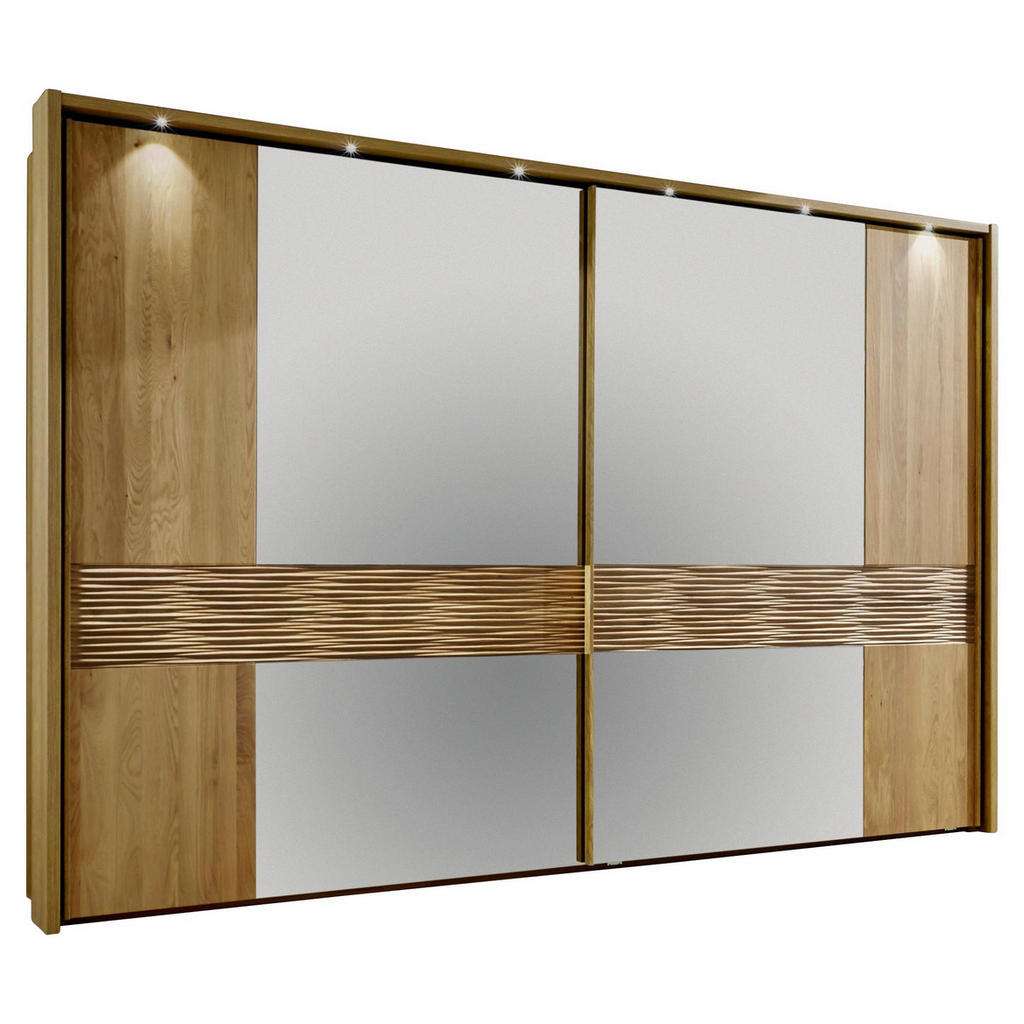 Dieter Knoll SCHWEBETÜRENSCHRANK 2-türig Eiche teilmassiv Braun