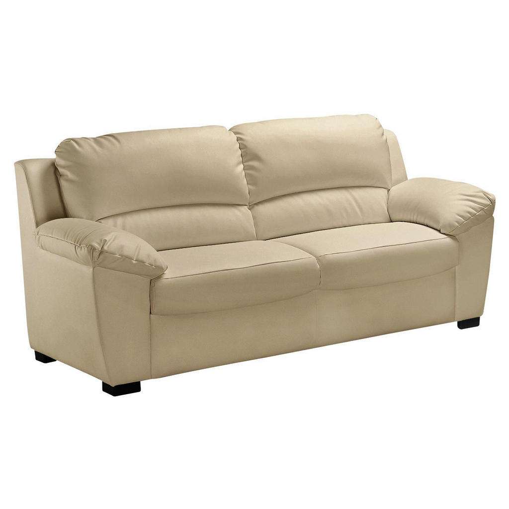 Cantus DREISITZER-SOFA Lederlook Beige