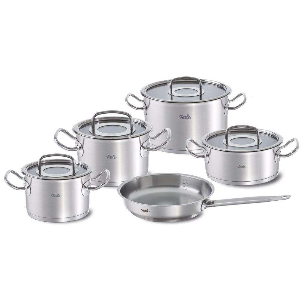 Fissler KOCHTOPFSET Edelstahl 5-teilig, Grau