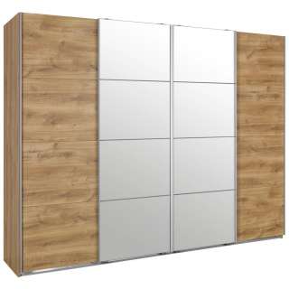 Ti`me SCHWEBETÜRENSCHRANK 4-türig Braun