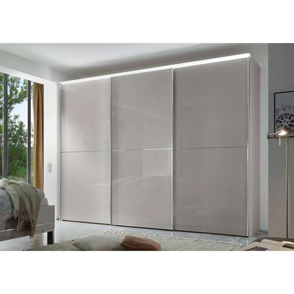 Moderano SCHWEBETÜRENSCHRANK 3-türig Grau, Beige