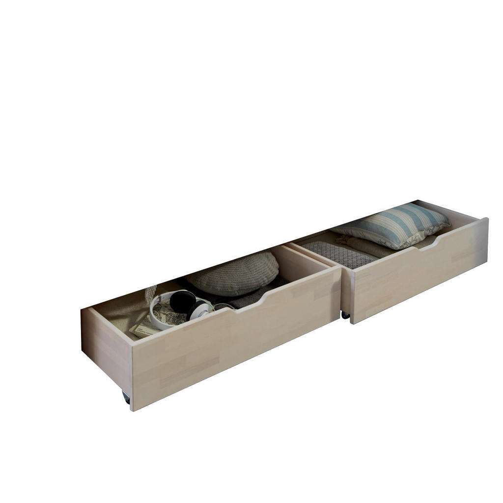 XXXL BETTKASTENSET Weiß, Braun