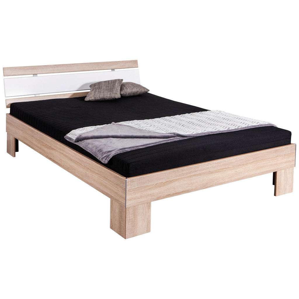 Carryhome FUTONBETT 140/200 cm, Weiß, Braun