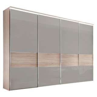 Moderano SCHWEBETÜRENSCHRANK 4-türig Braun, Beige