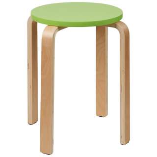 Carryhome HOCKER Birke, Pappel furniert, Sperrholz Grün
