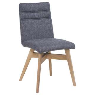 Celina Home STUHL Eiche massiv Grau, Braun