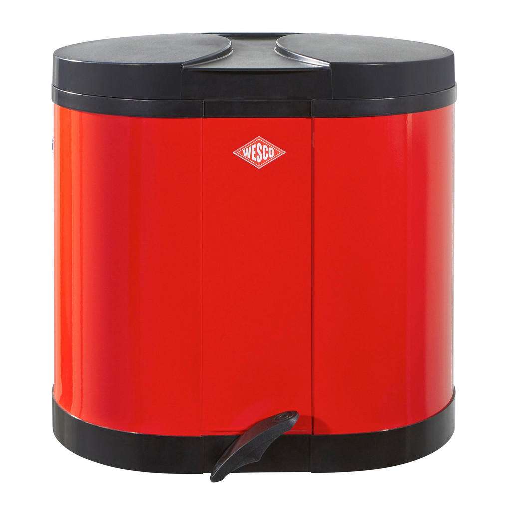 Wesco ABFALLSAMMLER 2X15 L, Rot